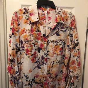 Large floral shirt